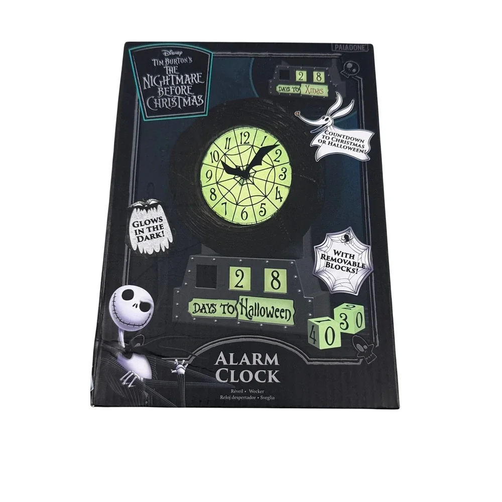 Paladone Alarm Clock Black Nightmare Before Christmas Glow Countdown